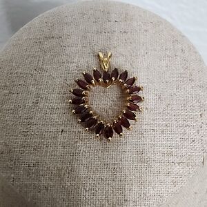 Garnet Heart Pendant